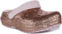 Crocs Kids Classic Lined Glitter Clog K Gold/Pink Croslite Clogs