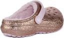 Crocs Kids Classic Lined Glitter Clog T Gold/Pink Croslite Clogs