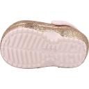 Crocs Kids Classic Lined Glitter Clog T Gold/Pink Croslite Clogs