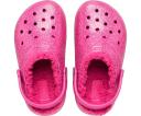 Crocs Kids Classic Lined Glitter Clog T Gold/Pink Croslite Clogs