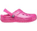 Crocs Kids Classic Lined Glitter Clog T Gold/Pink Croslite Clogs