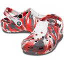 Crocs Kids' Classic Marbled Clog; Black / White, J2