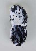Crocs Kids' Classic Marbled Clog; Black / White, J2