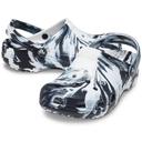 Crocs Kids' Classic Marbled Clog; Black / White, J2