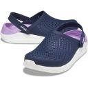 Crocs LiteRide Clog; Navy / Orchid, W8/M6