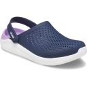 Crocs LiteRide Clog; Navy / Orchid, W8/M6