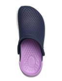 Crocs LiteRide Clog; Navy / Orchid, W8/M6