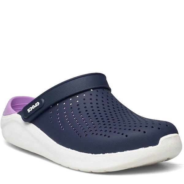 Crocs LiteRide Clog; Navy / Orchid, W8/M6