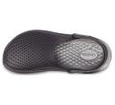 Crocs LiteRide Clog Sandals - Black/Grey