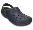 Crocs Navy Classic Lined Clogs