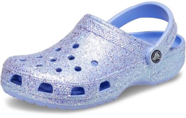 Crocs Purple Classic Glitter Clogs