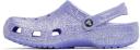 Crocs Purple Classic Glitter Clogs