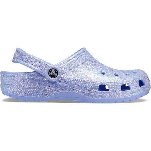 Crocs Purple Classic Glitter Clogs