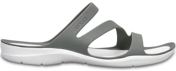 Crocs Swiftwater Sandals - Smoke & White