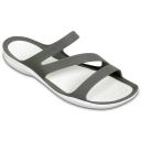 Crocs Swiftwater Sandals - Smoke & White