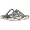 Crocs Swiftwater Sandals - Smoke & White