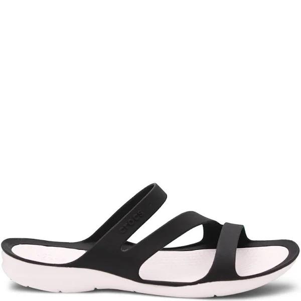 Crocs Swiftwater Women's Sandal, BLK/WHT / 11