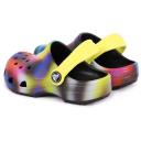 Crocs Toddler Classic Solarized Clog, Black/Multi, C6