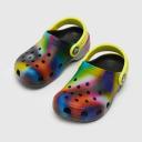 Crocs Toddler Classic Solarized Clog, Black/Multi, C6