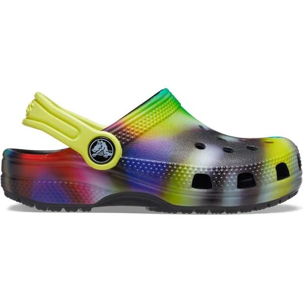 Crocs Toddler Classic Solarized Clog, Black/Multi, C6