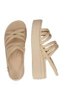 Crocs Women's Brooklyn Strappy Low Wedge Comfy Soft Lightweight Sandal - Chai - US W7