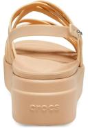 Crocs Women's Brooklyn Strappy Low Wedge Comfy Soft Lightweight Sandal - Chai - US W7