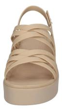 Crocs Women's Brooklyn Strappy Low Wedge Comfy Soft Lightweight Sandal - Chai - US W7