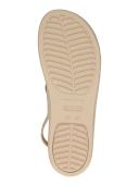 Crocs Women's Brooklyn Strappy Low Wedge Comfy Soft Lightweight Sandal - Chai - US W7