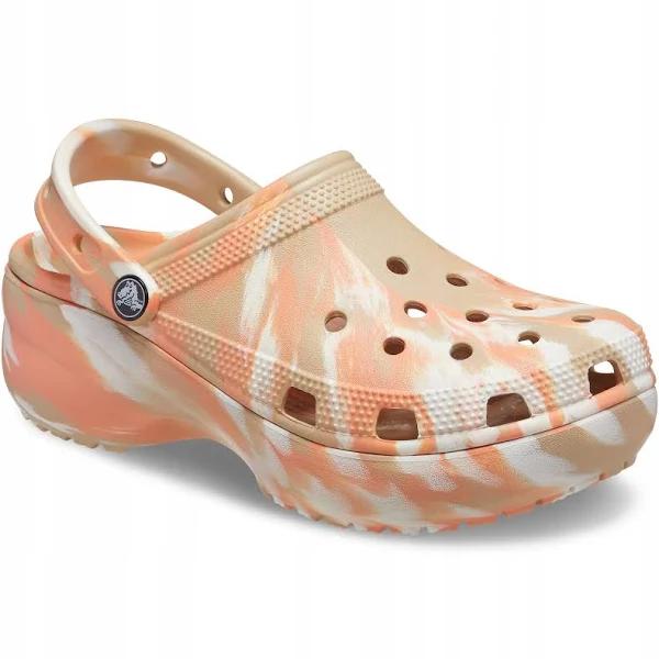 Crocs Women's Classic Platform Marbled Clog Chai / Multi W9