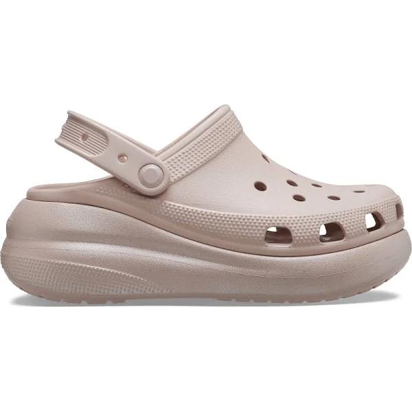 Crocs Womens Classic Crush Clogs Pink Clay Shimmer, 5
