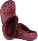 Crocs Womens Classic Furry Lined Clog - Garnet - Size: UK 6