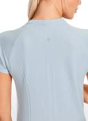 CRZ Yoga Women's Active Sports Tee Seamless Short Sleeve Performance T-Shirt