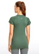 CRZ Yoga Women's Active Sports Tee Seamless Short Sleeve Performance T-Shirt