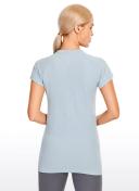 CRZ Yoga Women's Active Sports Tee Seamless Short Sleeve Performance T-Shirt