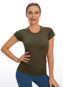 CRZ Yoga Women's Active Sports Tee Seamless Short Sleeve Performance T-Shirt