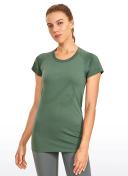 CRZ Yoga Women's Active Sports Tee Seamless Short Sleeve Performance T-Shirt