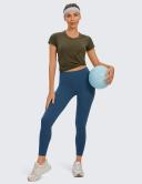 CRZ Yoga Women's Active Sports Tee Seamless Short Sleeve Performance T-Shirt