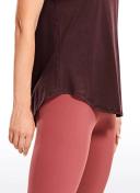 CRZ Yoga Women's Casual Relaxed Fit Shirts Pima Cotton Short Sleeves Jade Grey / L