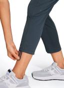CRZ Yoga Women's Go to Studio Jogger Striped Cargo Pants Drawstring Leg 7/8 Workout Casual Pants
