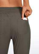 CRZ Yoga Women's Go to Studio Jogger Striped Cargo Pants Drawstring Leg 7/8 Workout Casual Pants