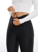 CRZ Yoga Women's High Rise Thermal Fleece Lined Pocket Leggings 28''