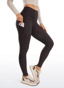 CRZ Yoga Women's High Rise Thermal Fleece Lined Pocket Leggings 28''