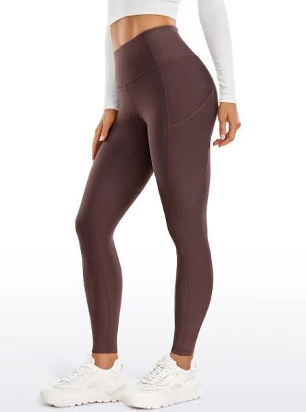 CRZ Yoga Women's High Rise Thermal Fleece Lined Pocket Leggings 28''