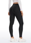 CRZ Yoga Women's High Rise Thermal Fleece Lined Pocket Leggings 28''