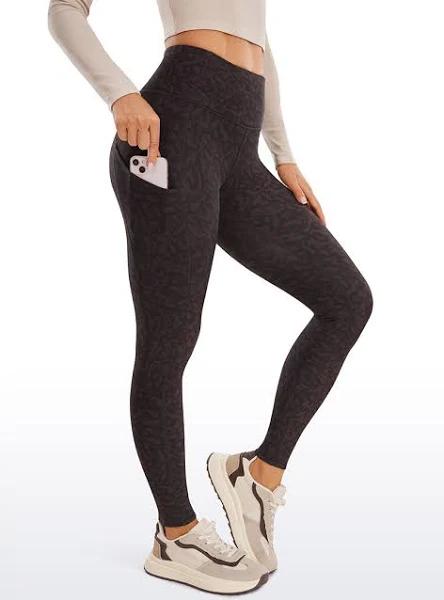 CRZ Yoga Women's High Rise Thermal Fleece Lined Pocket Leggings 28''