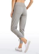 CRZ Yoga Women's Short/Regular Studio Joggers Striped Travel Lounge Pants Drawstring 7/8 Casual Track Pants with Pockets