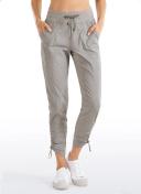 CRZ Yoga Women's Short/Regular Studio Joggers Striped Travel Lounge Pants Drawstring 7/8 Casual Track Pants with Pockets
