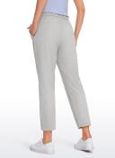 CRZ Yoga Women's Stretch Casual Pants Tapered Elastic Waist Lounge Travel Track Yoga Dress Sweatpants with Pockets