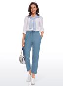 CRZ Yoga Women's Stretch Casual Pants Tapered Elastic Waist Lounge Travel Track Yoga Dress Sweatpants with Pockets