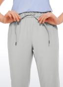 CRZ Yoga Women's Stretch Travel Pants Elastic Waist Tapered Track Dress Lounge Casual Yoga Pants with Pockets